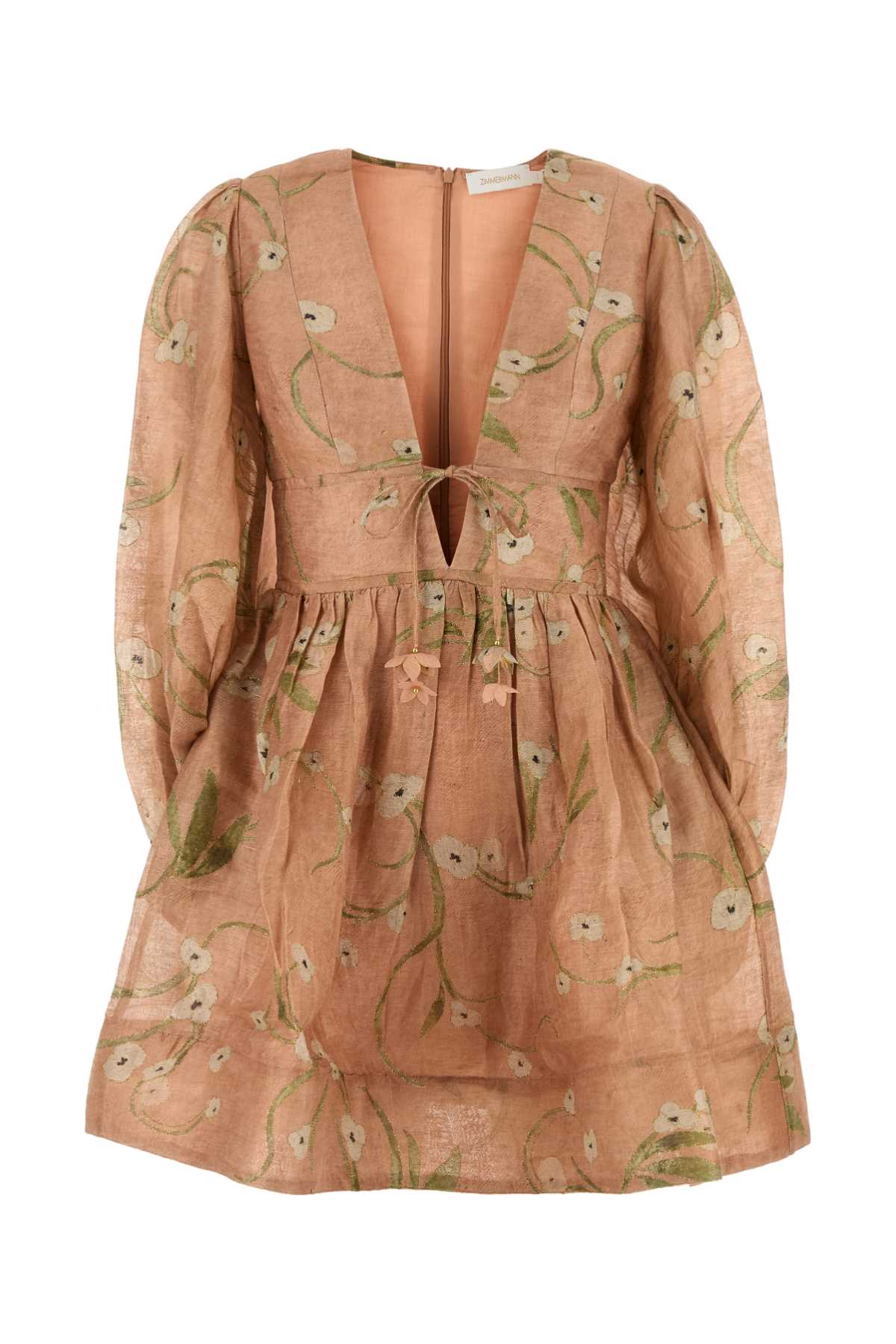 ZIMMERMANN Floral Linen Blend Mini Dress