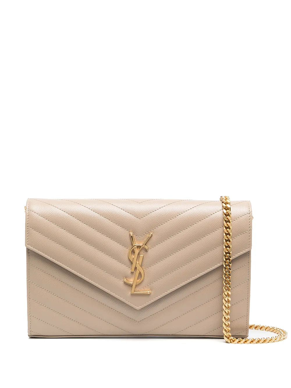 SAINT LAURENT Classic Quilted Mini Clutch with Removable Chain