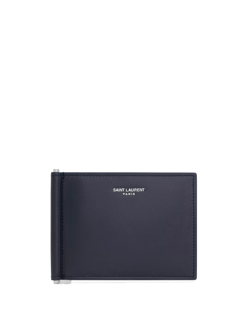 SAINT LAURENT Mini Leather Bill Clip Wallet