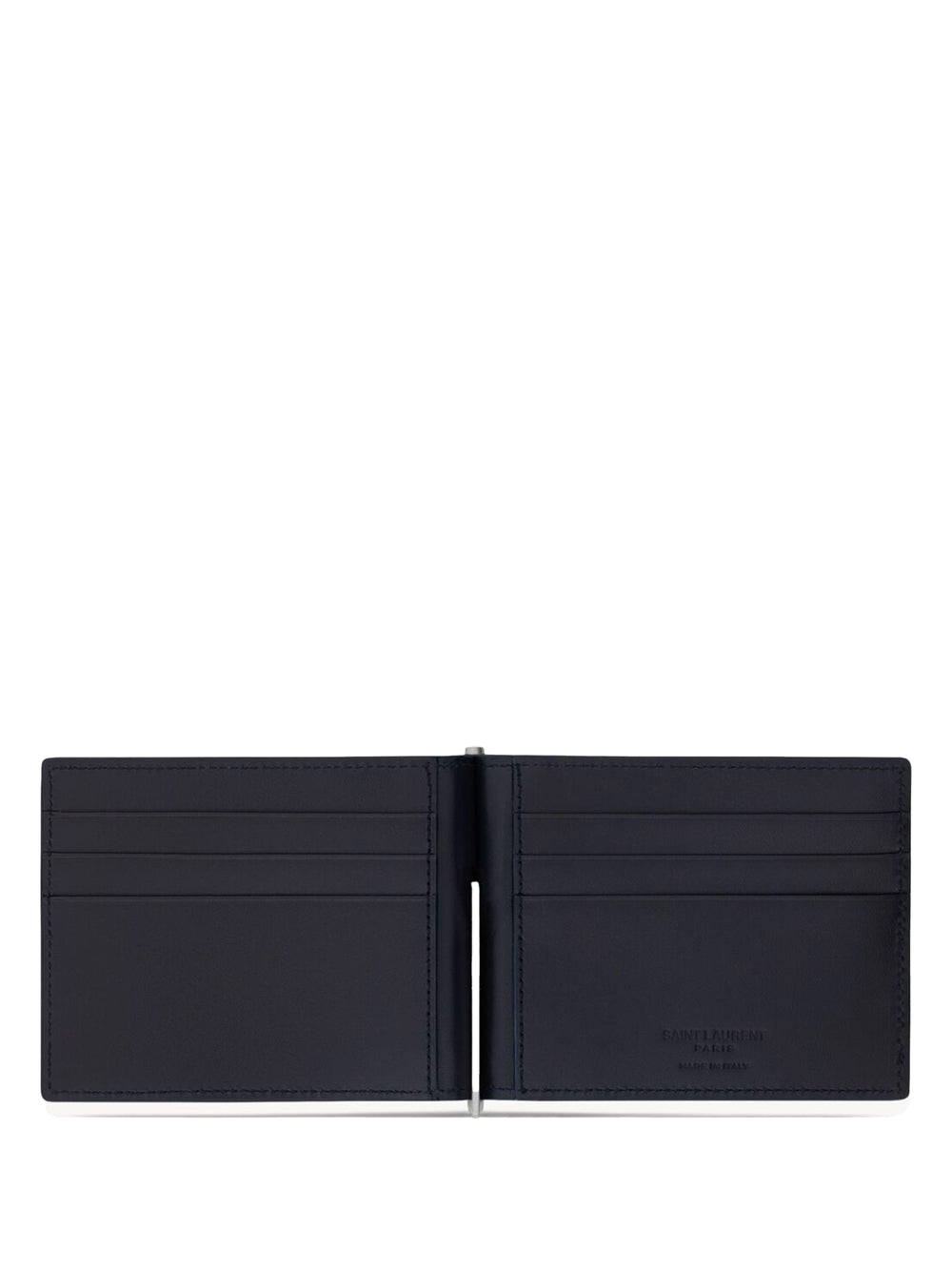 SAINT LAURENT Mini Leather Bill Clip Wallet
