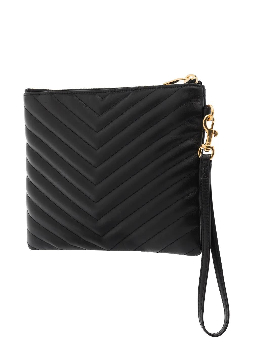 SAINT LAURENT Mini Box Clutch with Removable Leather Strap