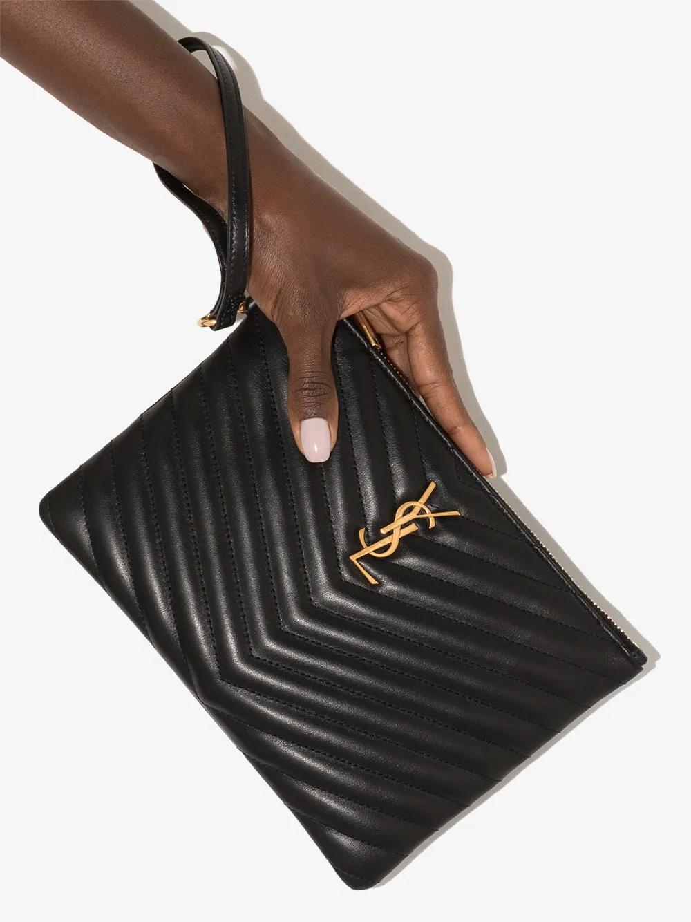 SAINT LAURENT Mini Box Clutch with Removable Leather Strap