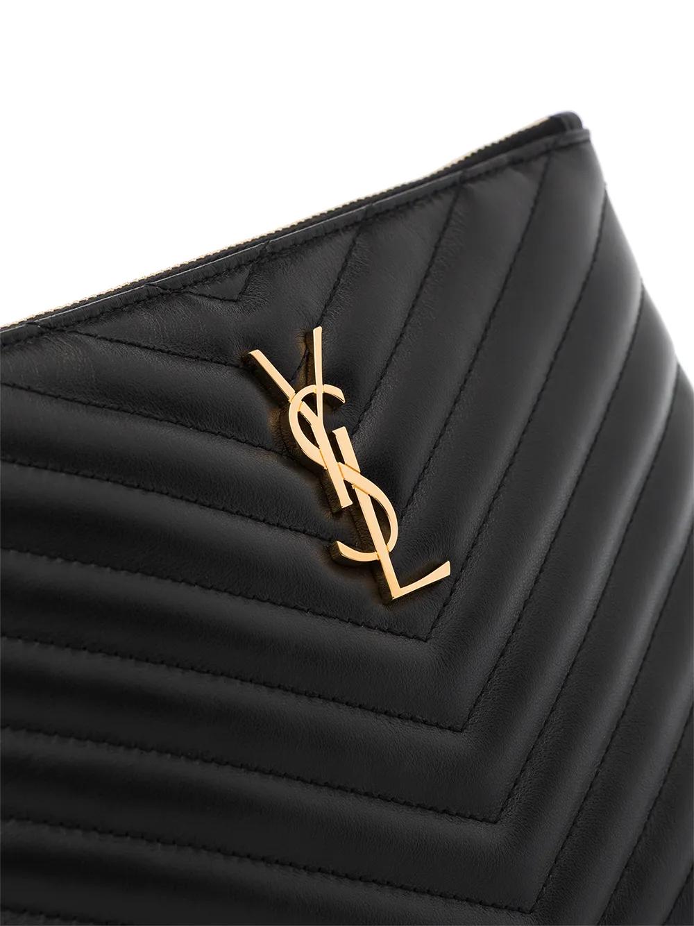 SAINT LAURENT Mini Quilted Clutch with Monogram