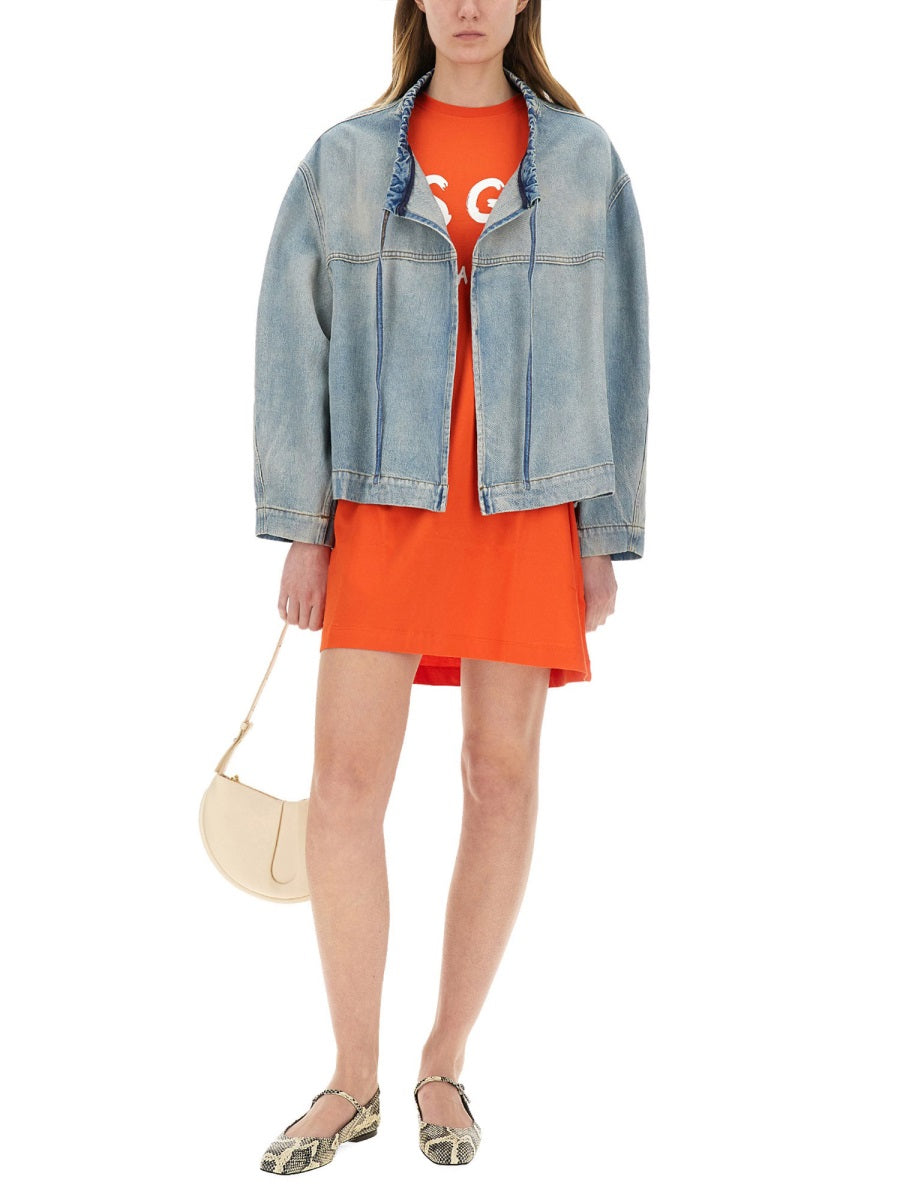 MSGM Oversized Denim Jacket - Size 38 IT