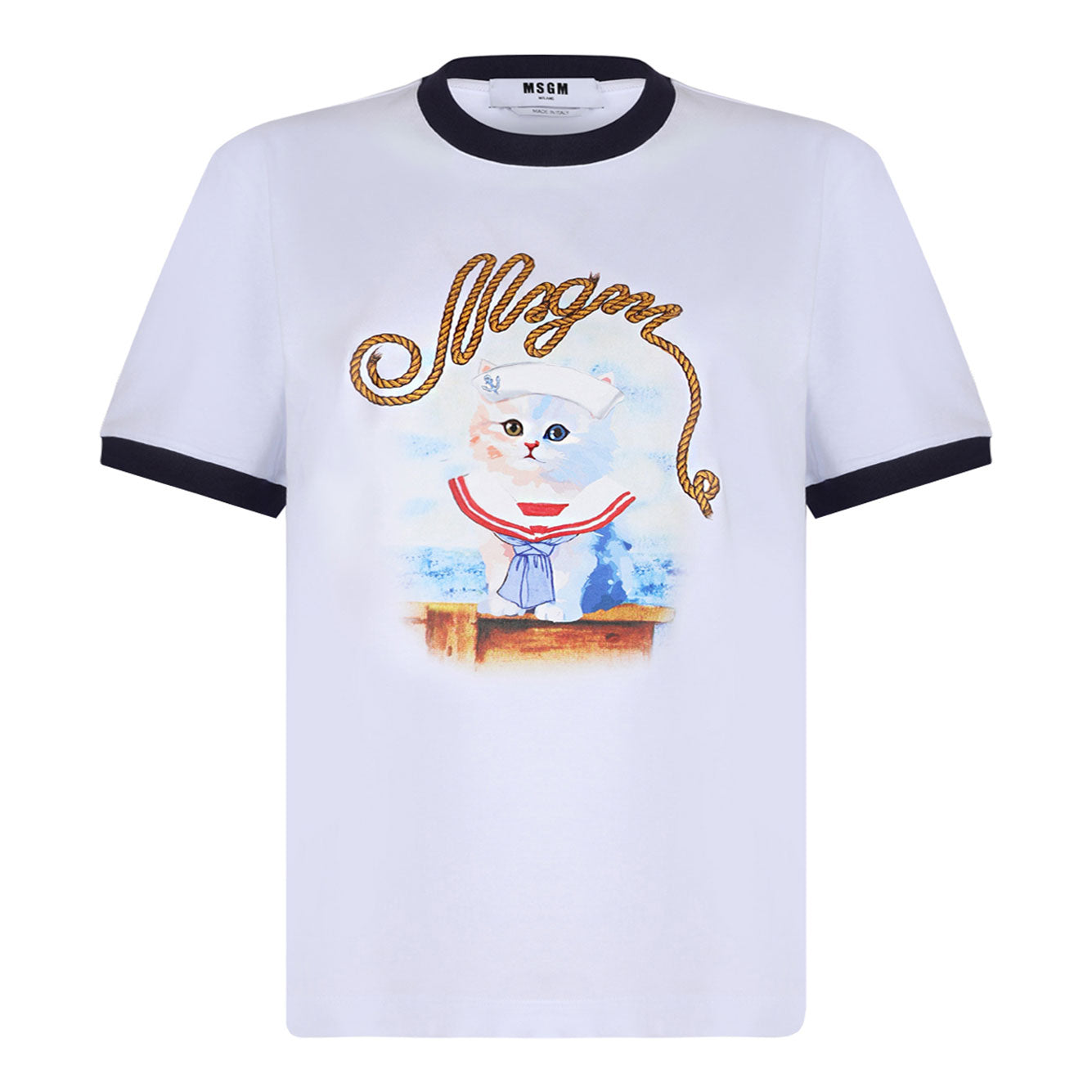 MSGM Cotton T-Shirt for Women - Spring/Summer 2025
