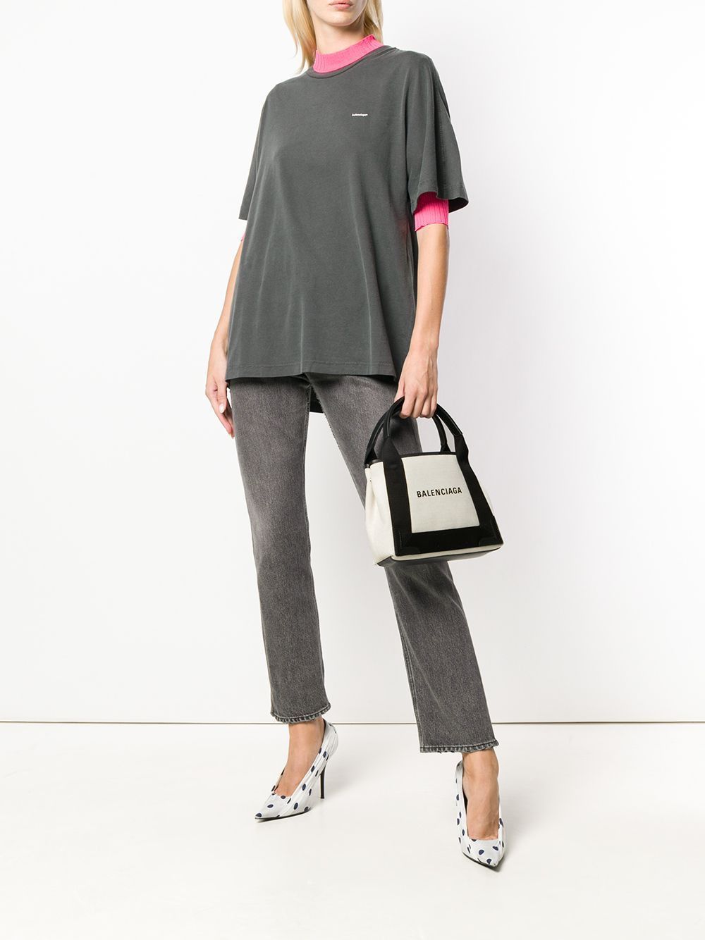 BALENCIAGA Mini Basket Tote Handbag