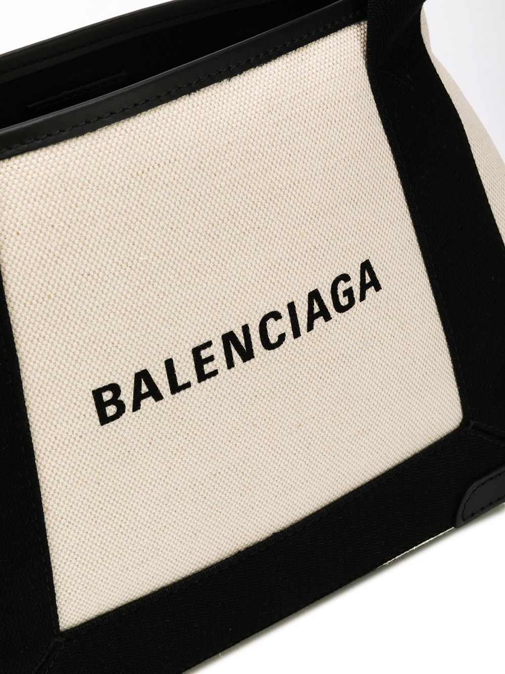 BALENCIAGA Mini Two-Tone Canvas Small Handbag