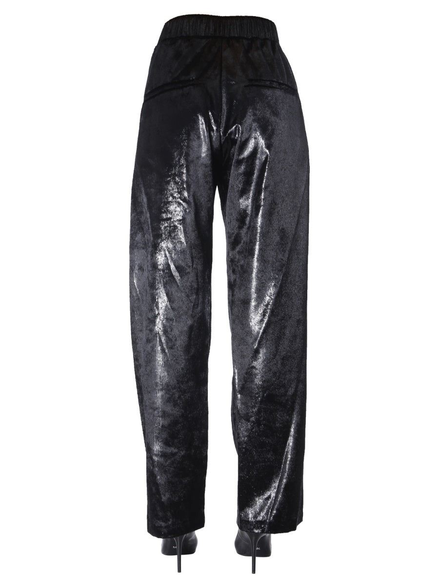 BALMAIN Wide Leg Velvet Trousers