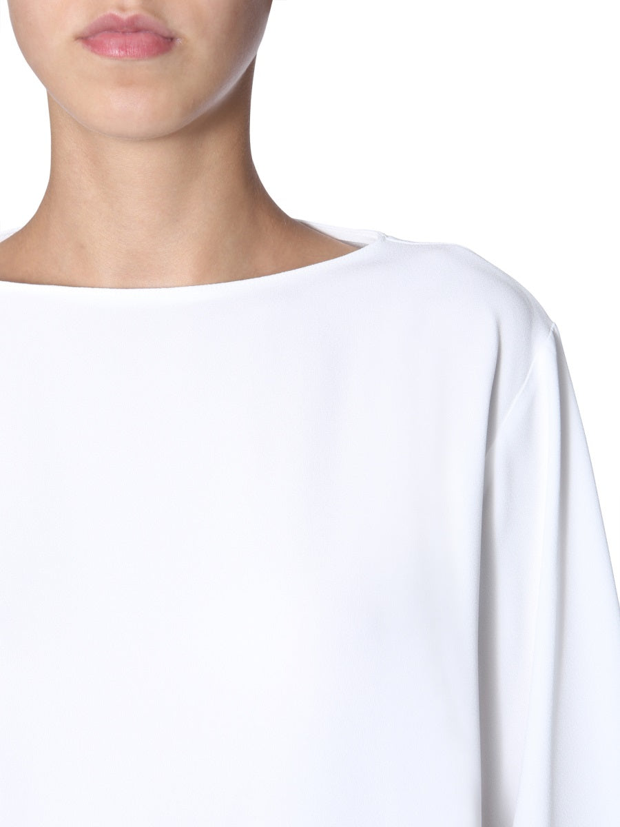 ALBERTA FERRETTI Oversized Fit Blouse with Boat Neck