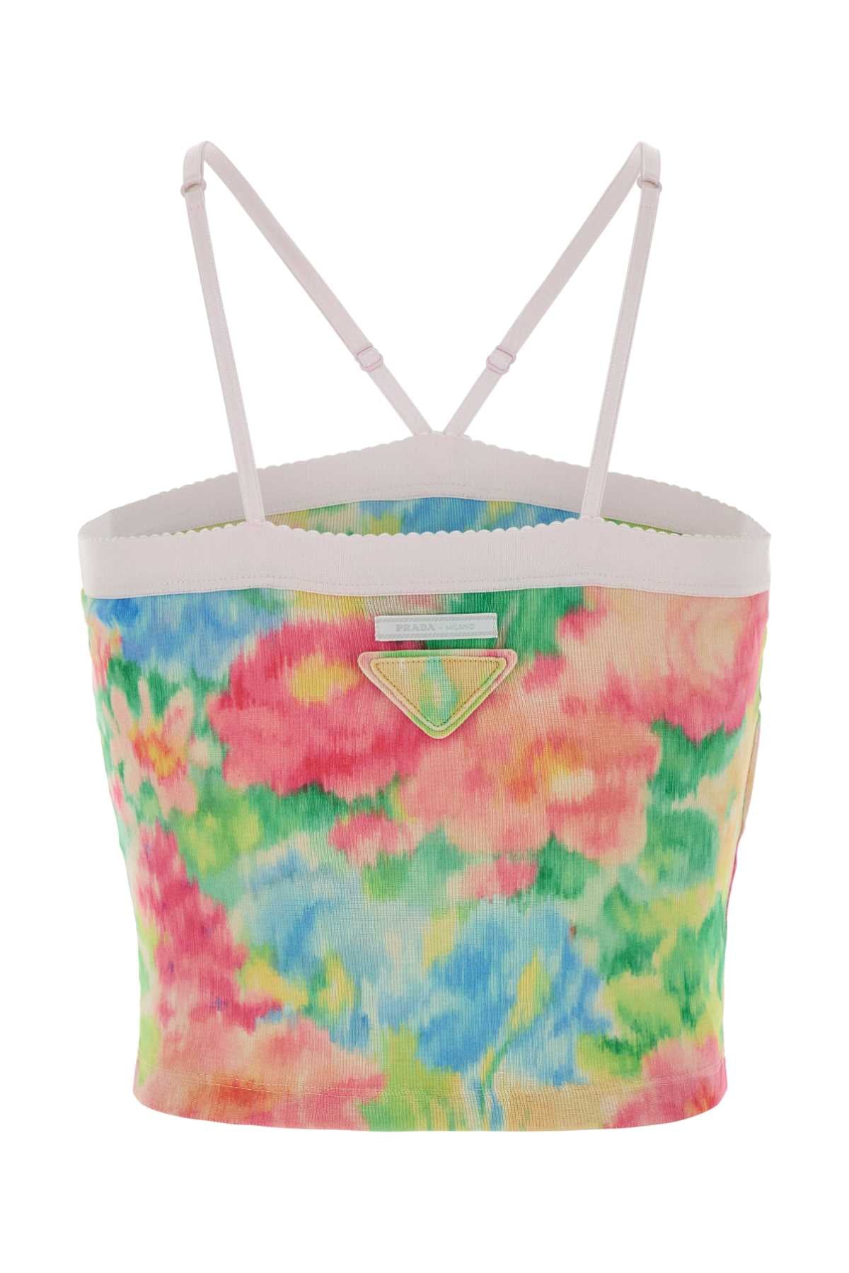 PRADA Floral Printed Cotton Top for Women