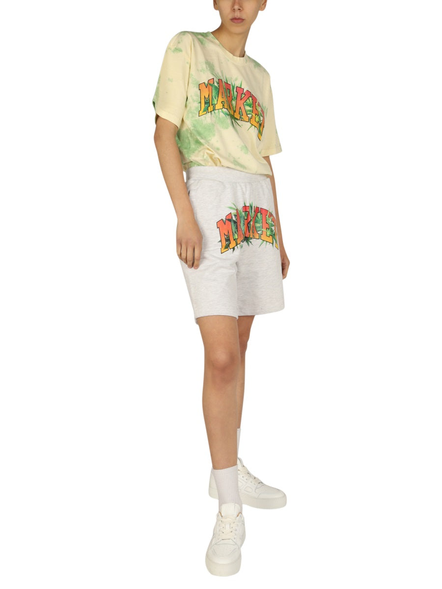 MARKET Unisex Crew Neck Logo Print T-Shirt