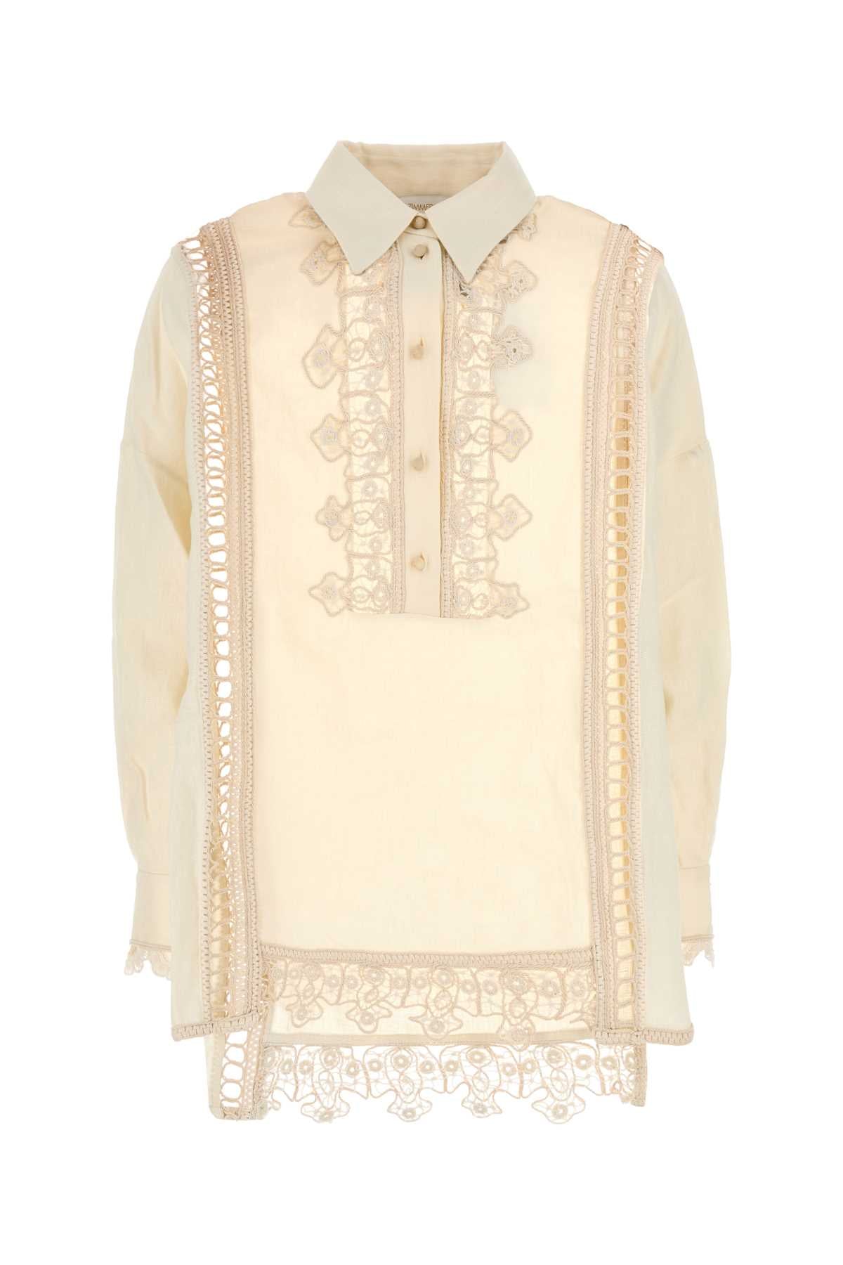 ZIMMERMANN Illuminate Trimmed Linen Shirt