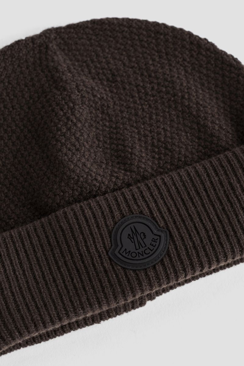MONCLER Classic Wool Beanie for Men - Fall Winter 2024