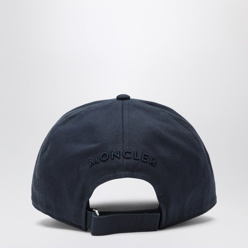 MONCLER Classic Baseball Cap with Front Logo Patch - Adjustable Fit