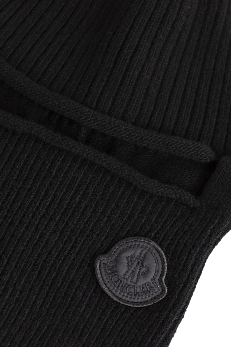 MONCLER Embroidered Logo Wool Balaclava