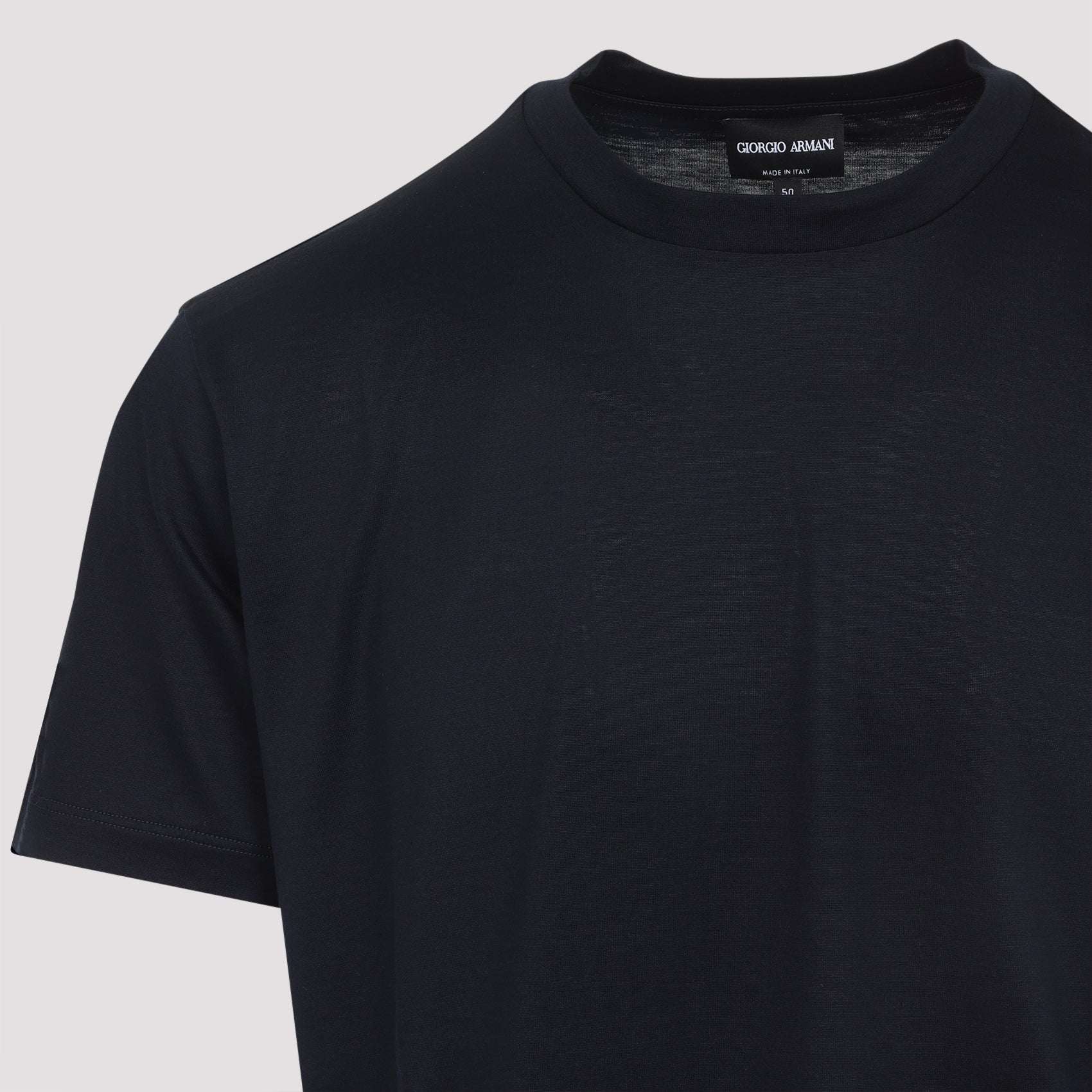 GIORGIO ARMANI Silk T-Shirt for Men - FW25 Collection
