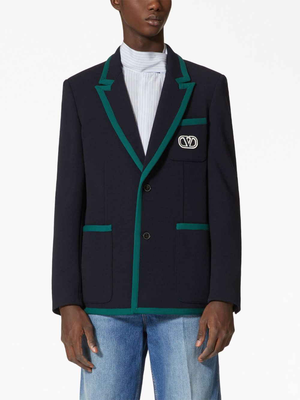 VALENTINO GARAVANI Stretch Cotton Blend Blazer for Men