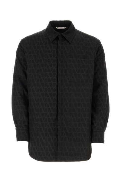 VALENTINO Raffia Iconographe Shirt Jacket