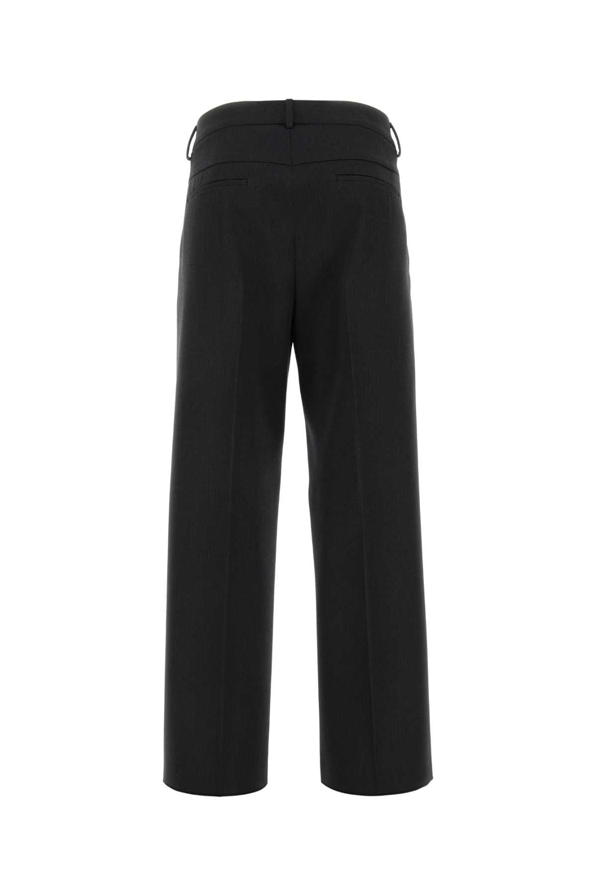 VALENTINO GARAVANI Graphite Virgin Wool Trousers for Men