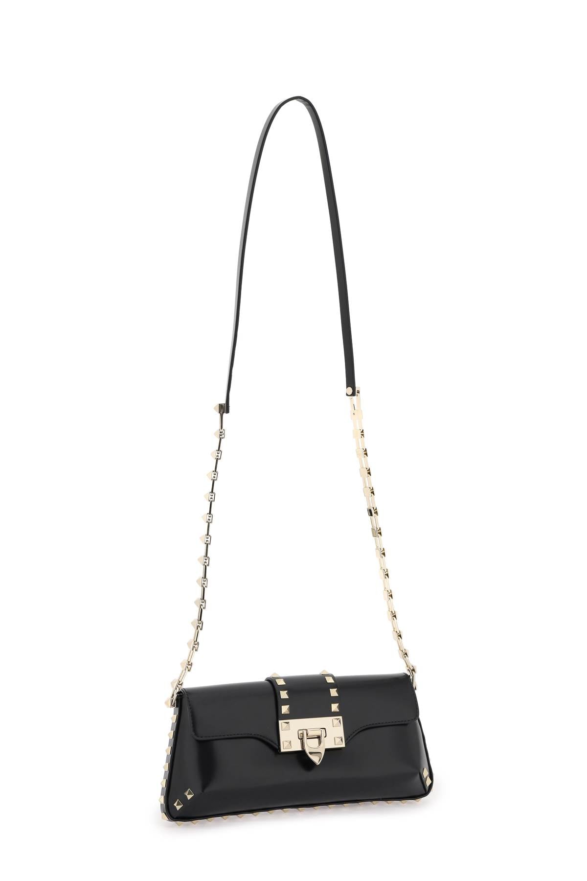 VALENTINO GARAVANI Rockstud Leather Shoulder Handbag
