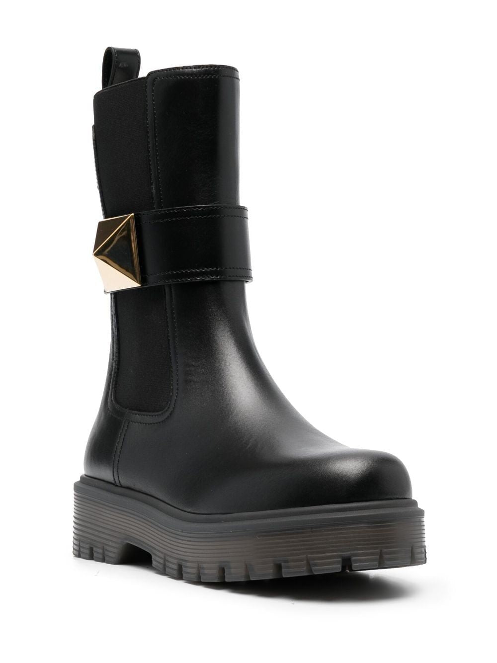 VALENTINO One Stud Leather Chelsea Boots