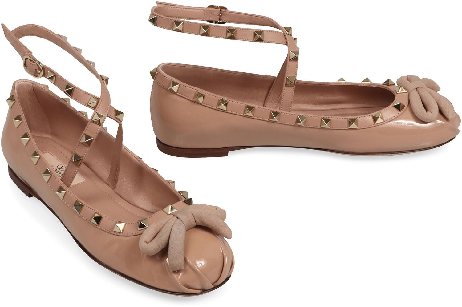 VALENTINO Rockstud Leather Ballet Flats for Women