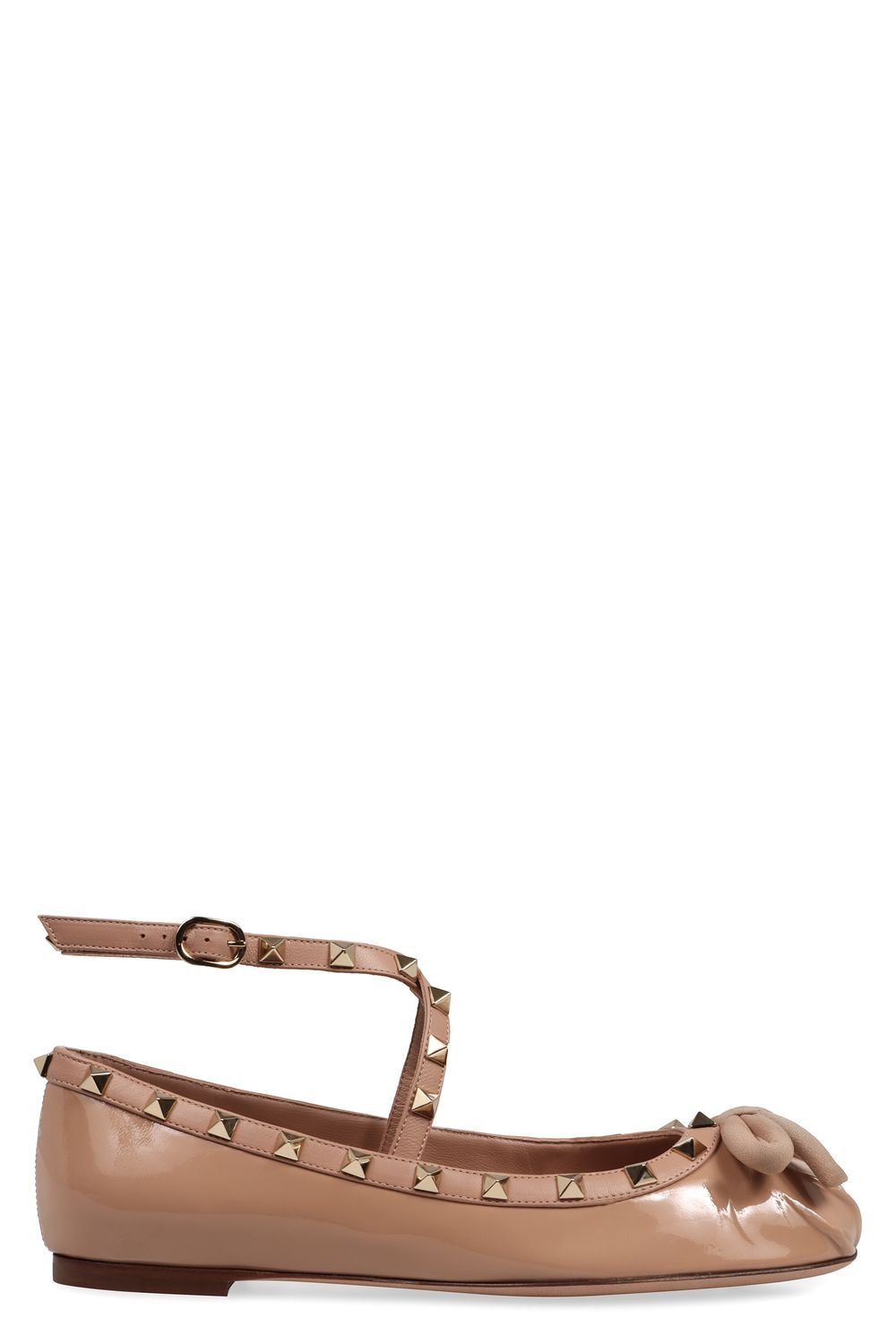 VALENTINO Rockstud Leather Ballet Flats for Women
