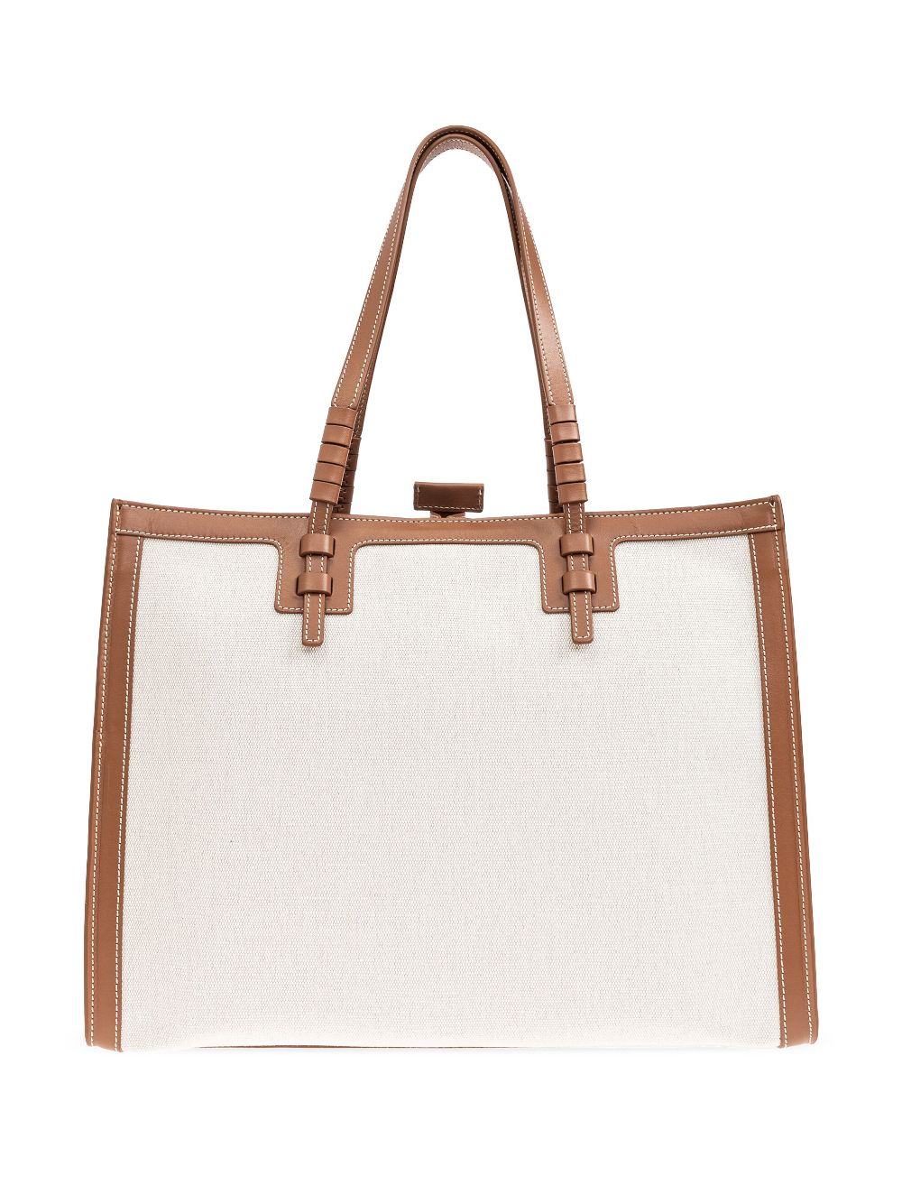 CASADEI Canvas and Leather Tote Handbag