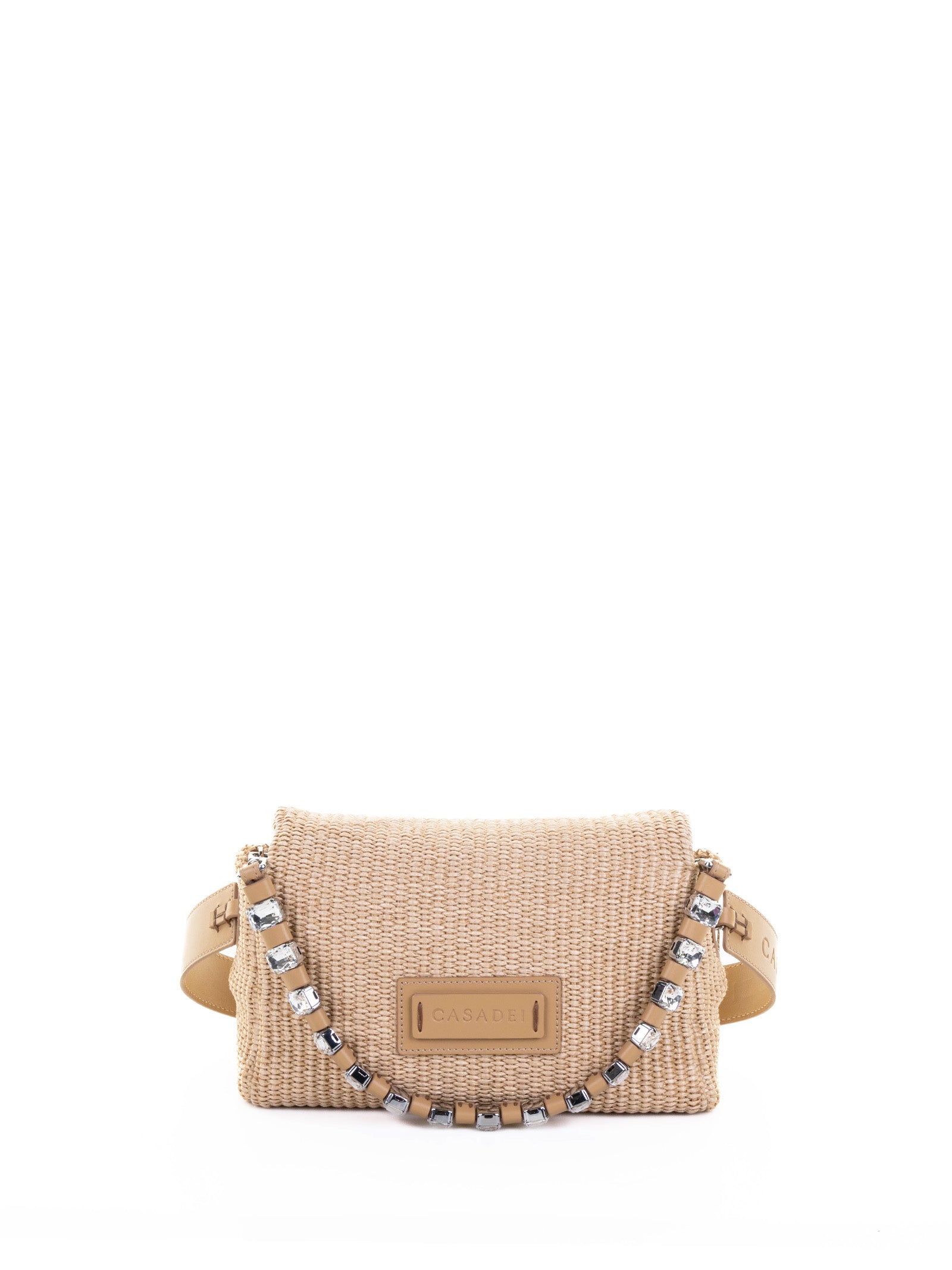 CASADEI Woven Fabric Shoulder Handbag - SS25 Collection
