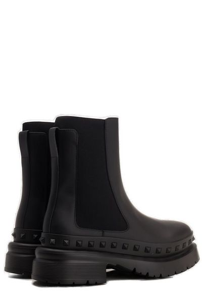 VALENTINO Rockstud Leather Chelsea Boots - FW23