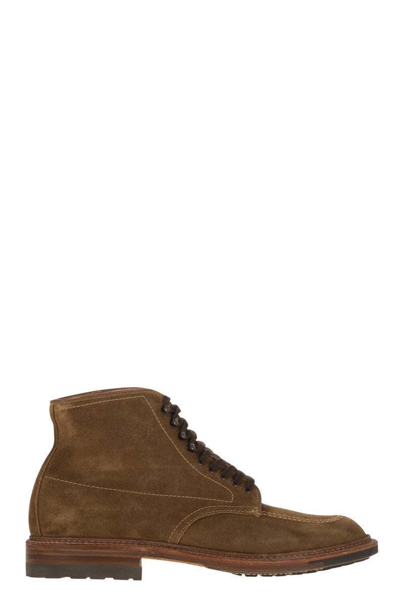 ALDEN Suede Lace-Up Ankle Boot with Commando Sole