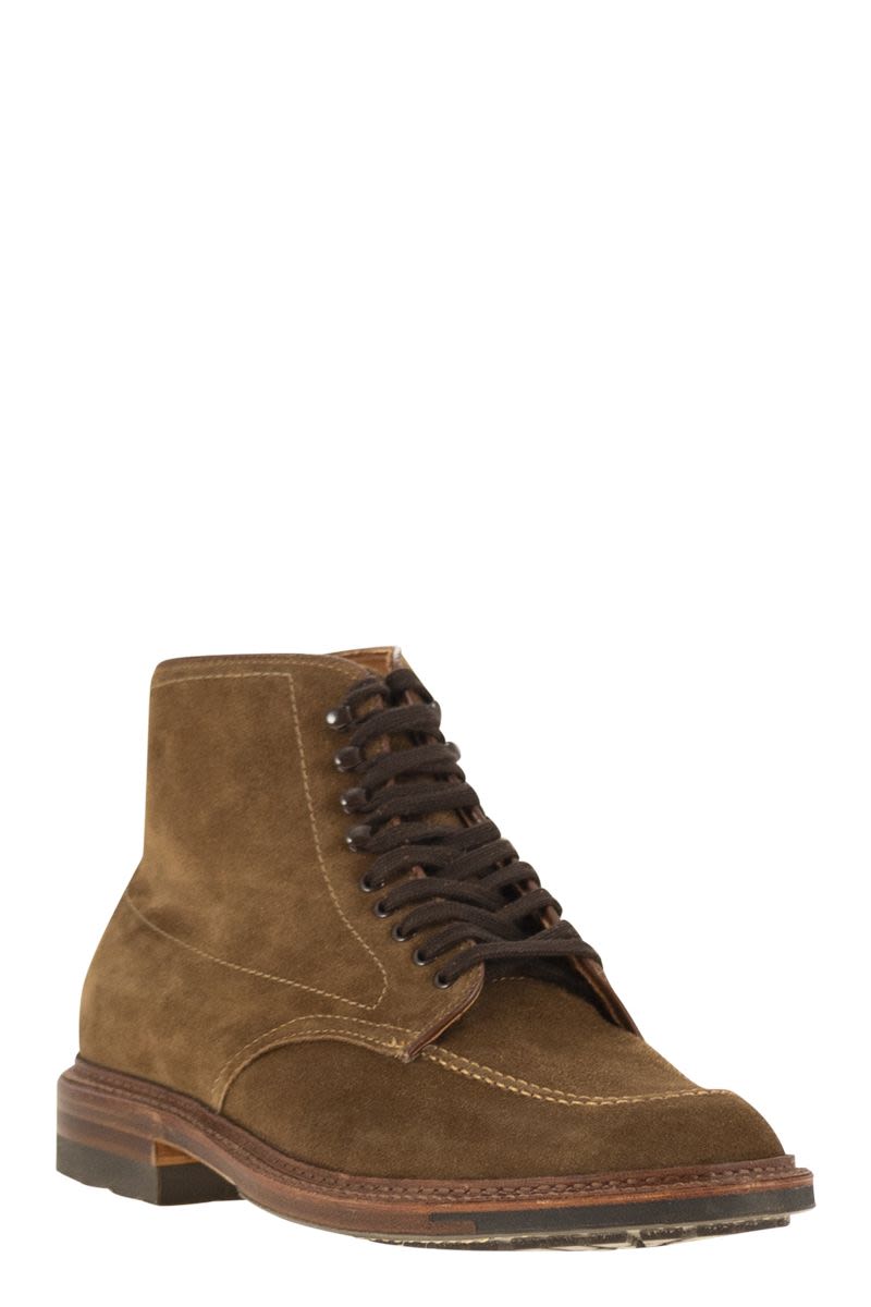ALDEN Suede Lace-Up Ankle Boot with Commando Sole