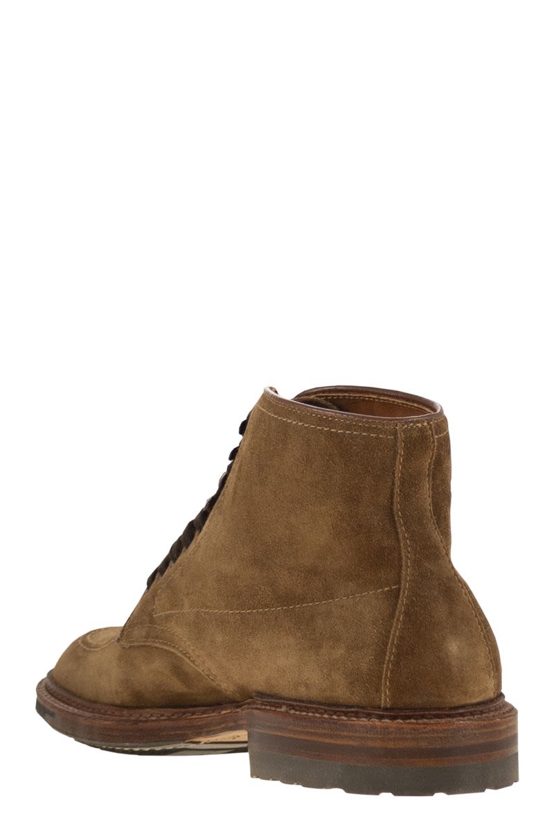ALDEN Suede Lace-Up Ankle Boot with Commando Sole