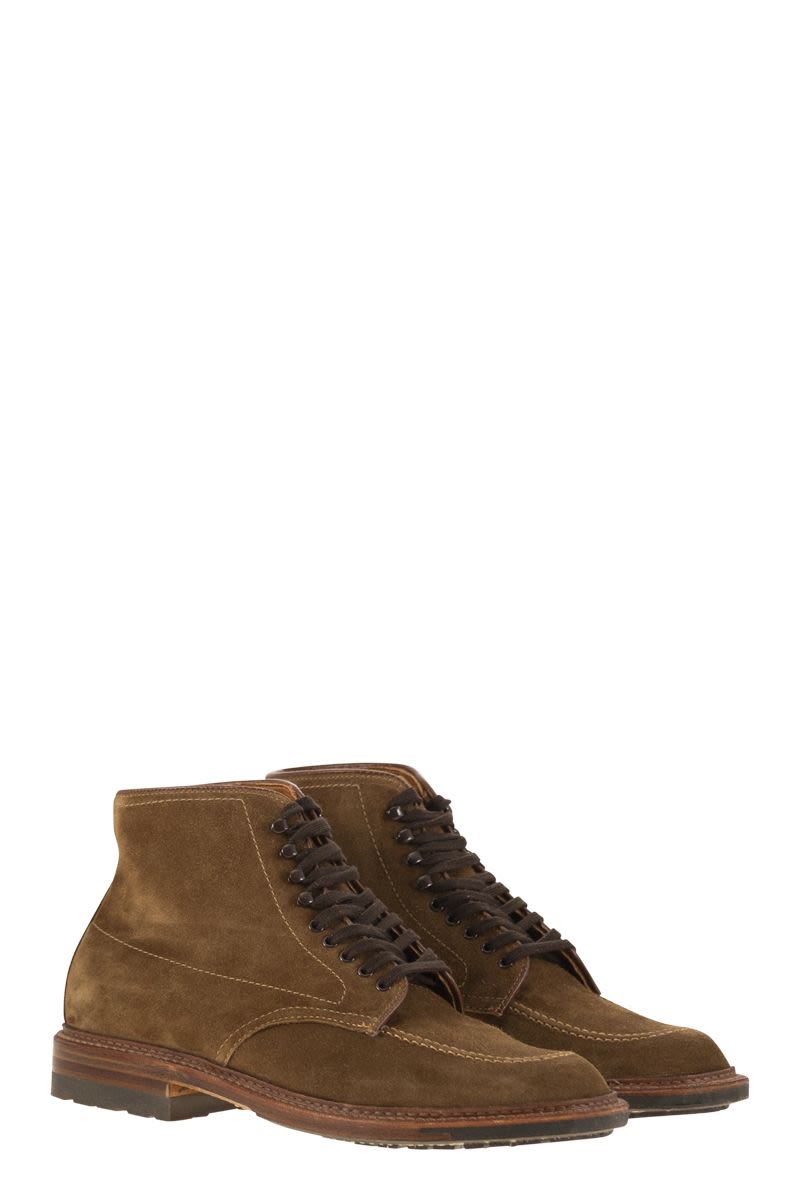 ALDEN Suede Lace-Up Ankle Boot with Commando Sole