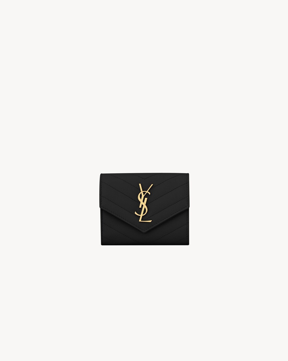 SAINT LAURENT Mini Matelassé Leather Wallet for Women
