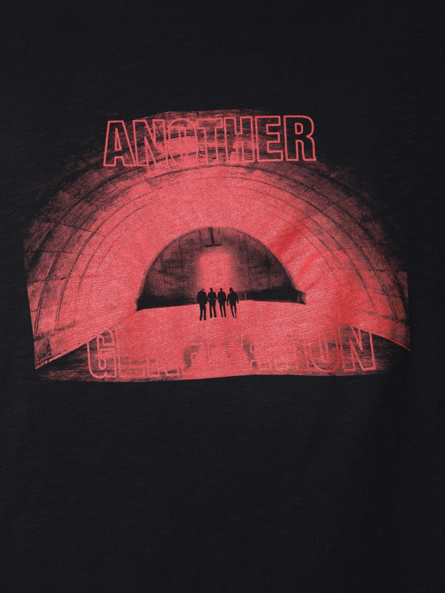 NEIL BARRETT Raglan Fit Round Neck T-Shirt for Men