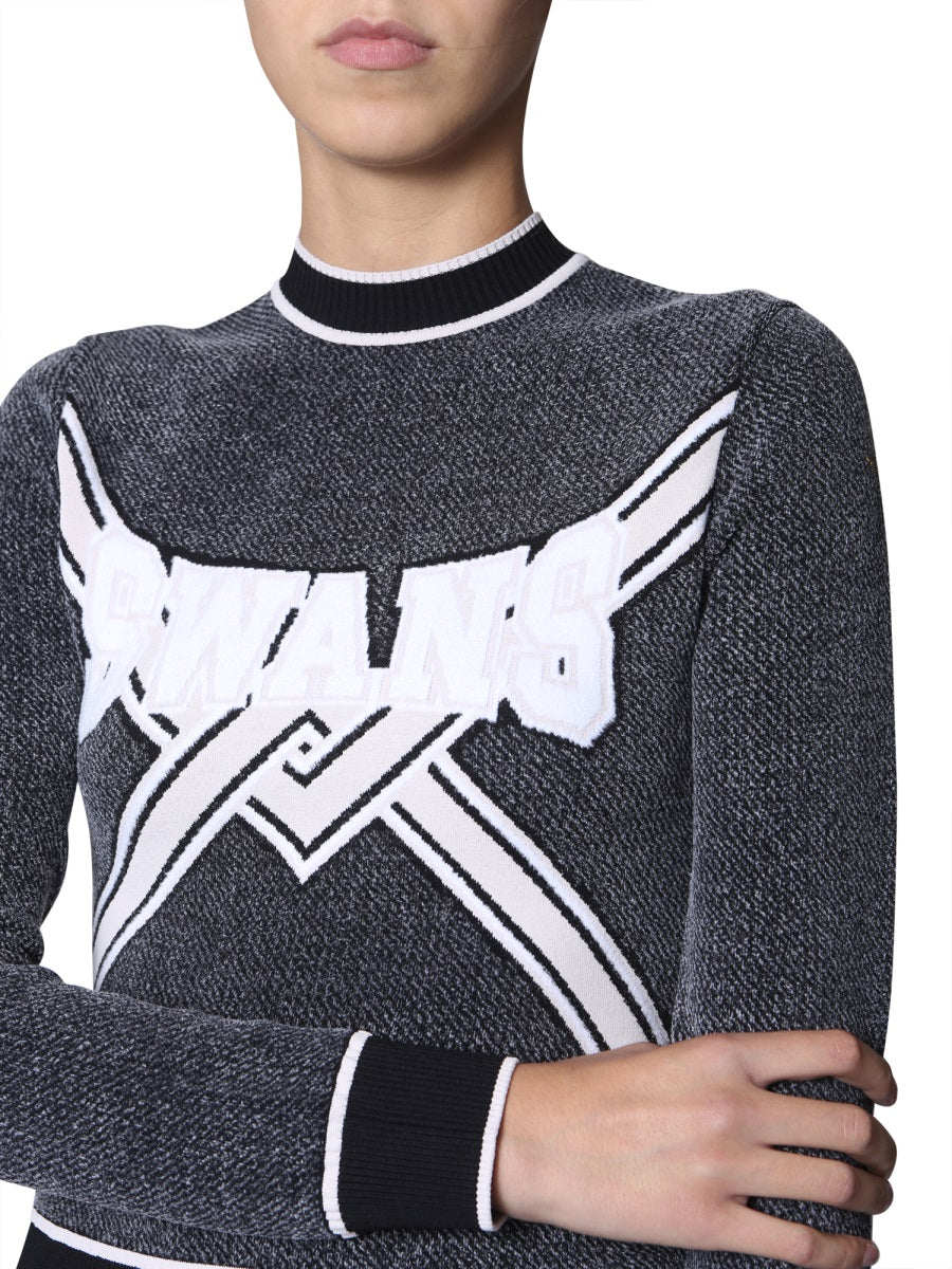 OFF-WHITE Women's Slim Fit Cropped Sweater