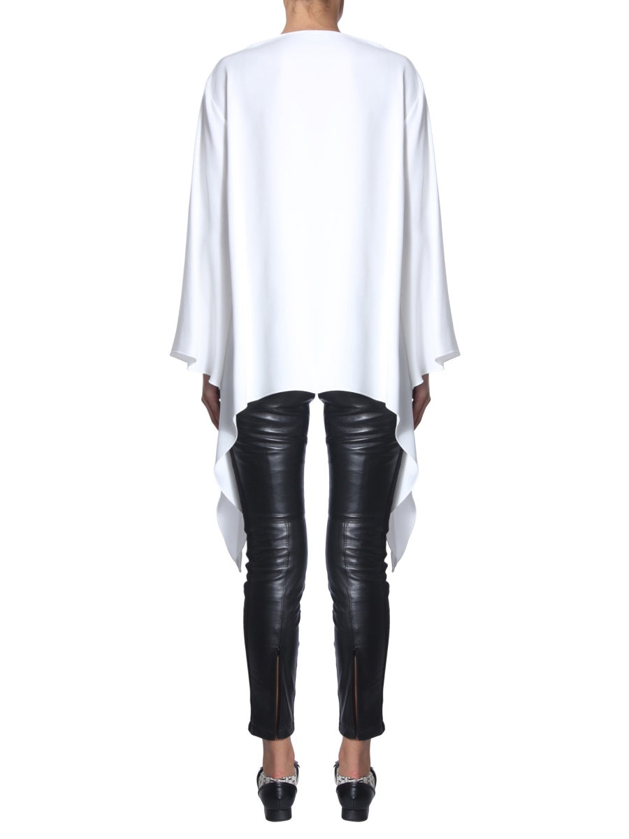 ALBERTA FERRETTI Oversized Fit Blouse with Boat Neck