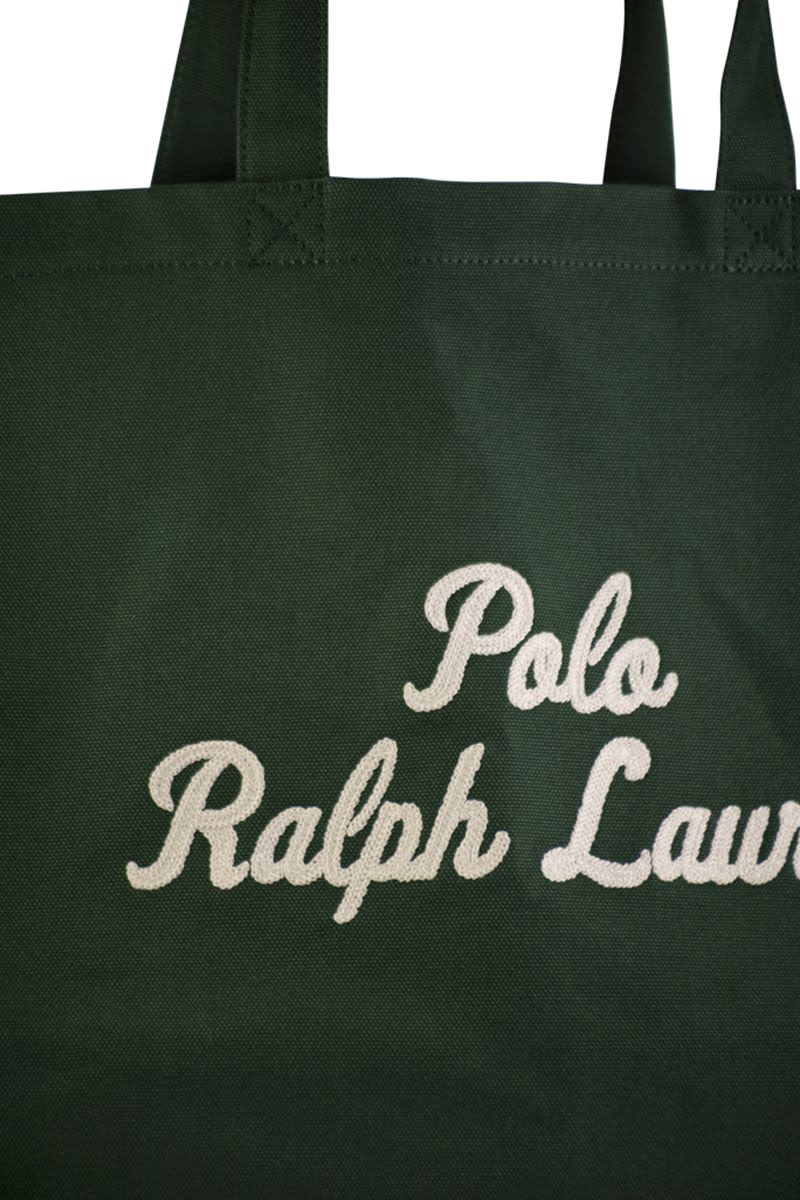 POLO RALPH LAUREN Embroidered Canvas Tote Handbag (45.7 x 36.8 x 15.9 cm)