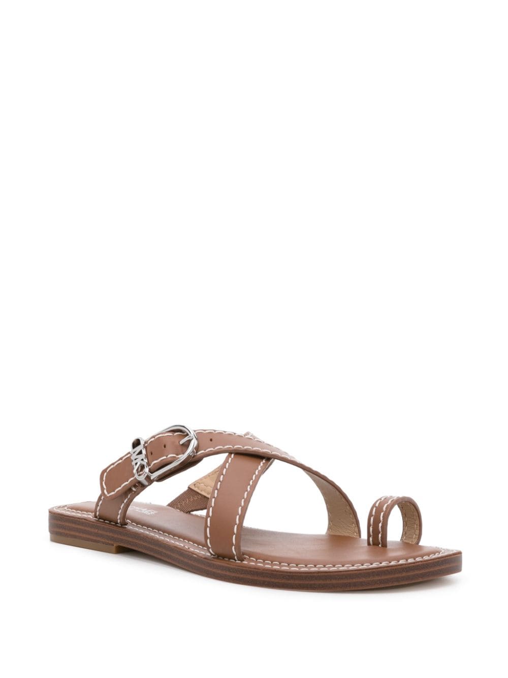 MMK Ashton Leather Sandals - Women’s Slip-On Style with Crossover Straps
