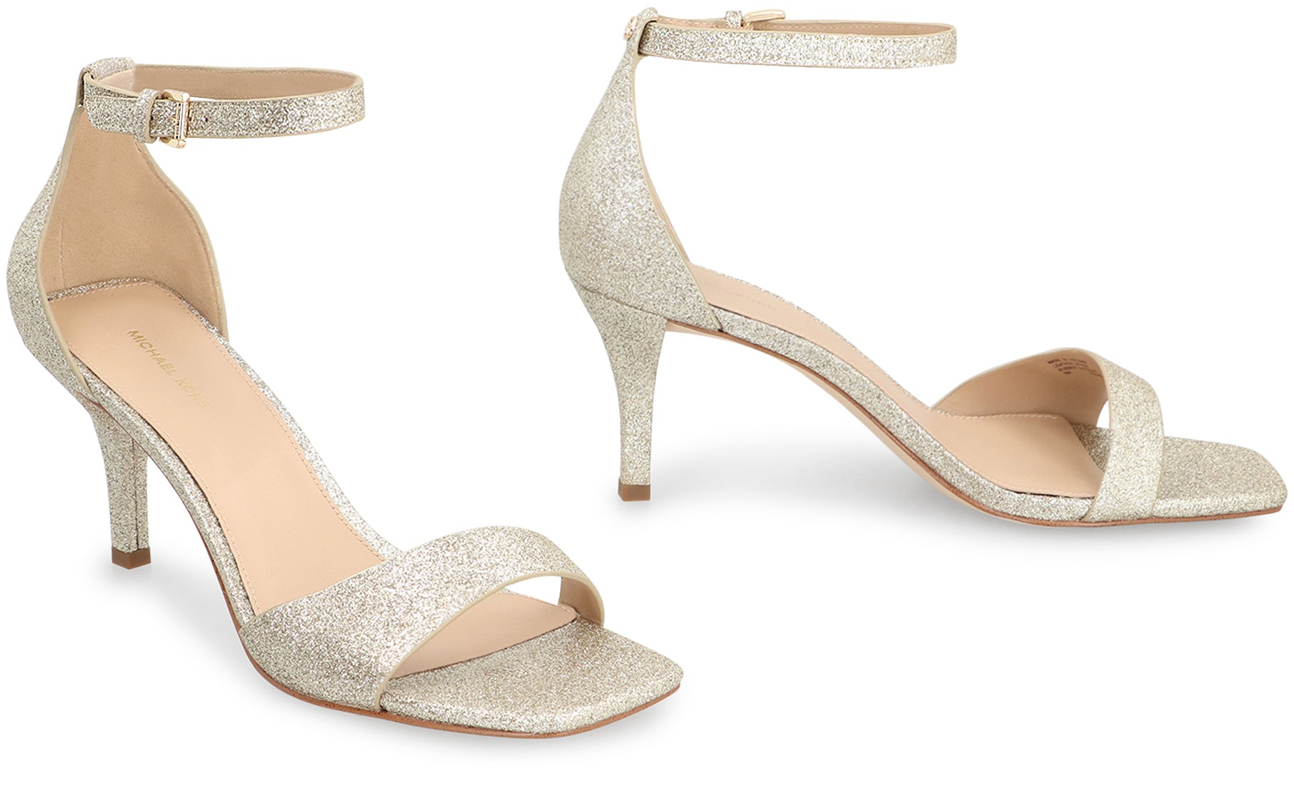 MICHAEL MICHAEL KORS Glitter Ankle Strap Sandals