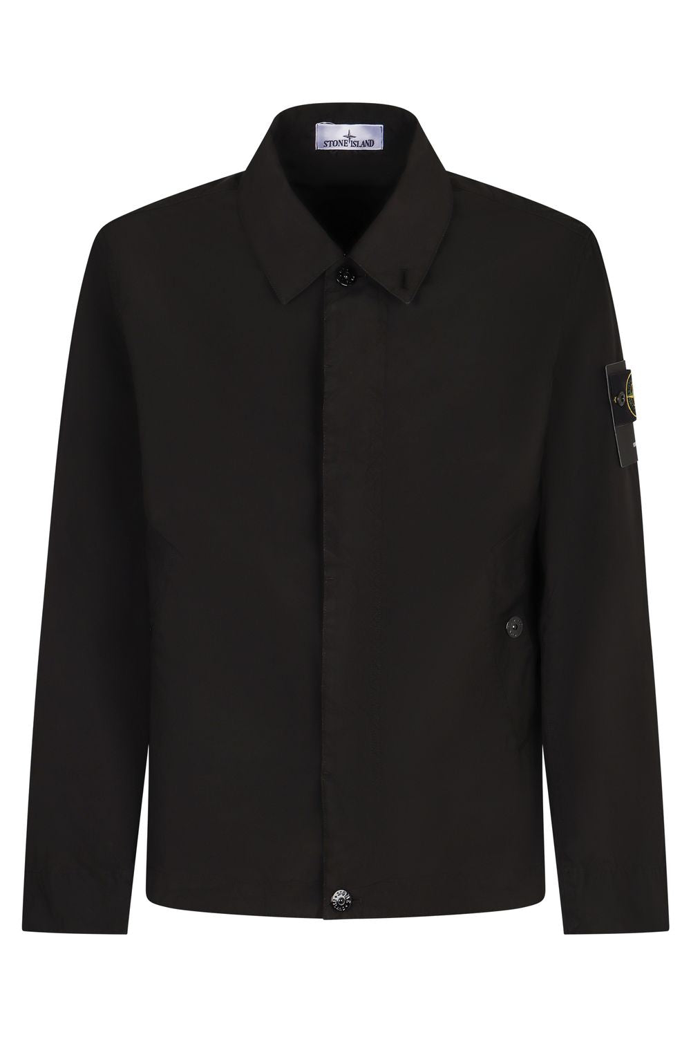 STONE ISLAND Tech Fabric Jacket with Removable Logo Patch for Men - SS25