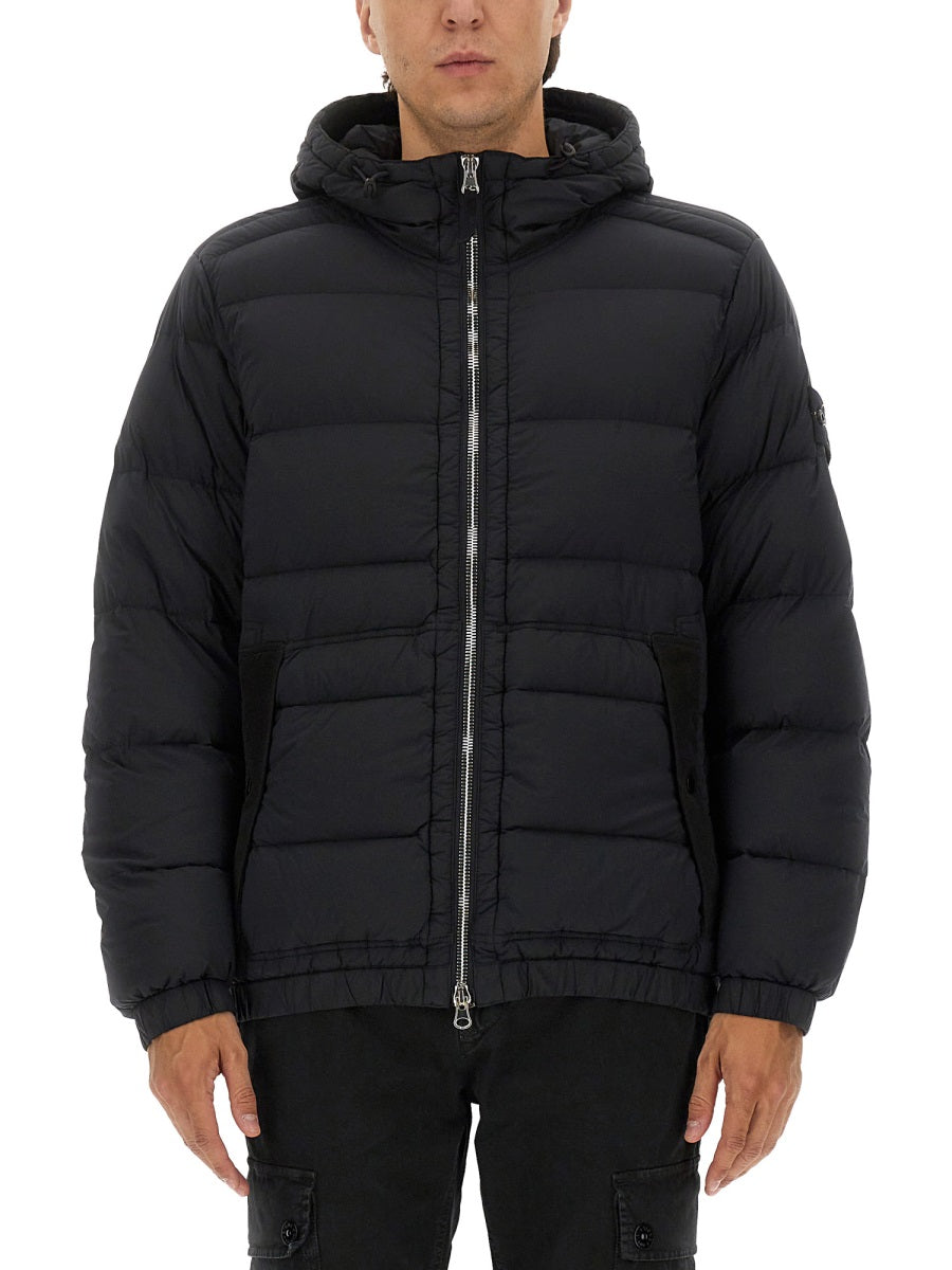 STONE ISLAND Hooded Short Down Jacket for Men