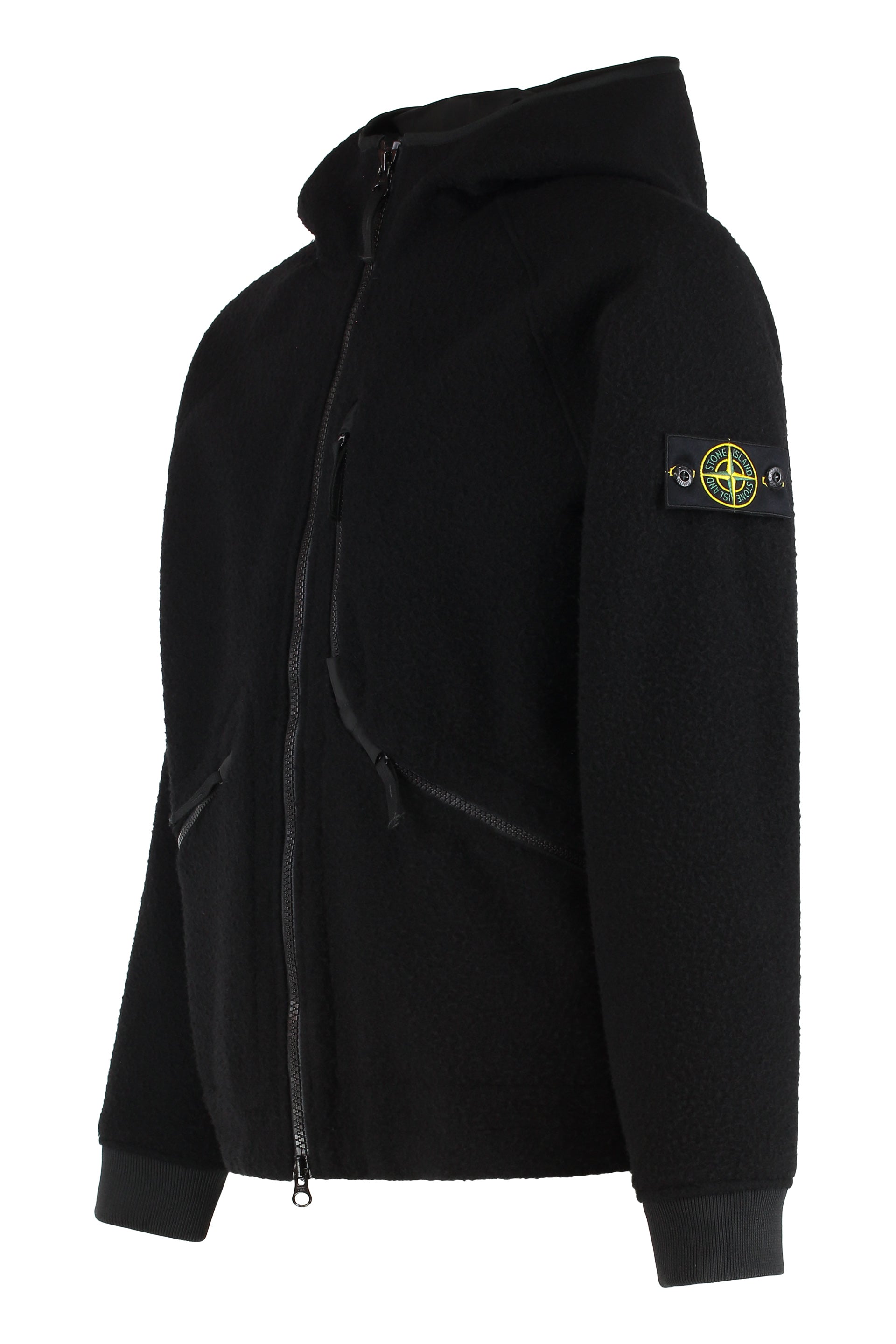 STONE ISLAND Hooded Wool-Nylon Jacket for Men