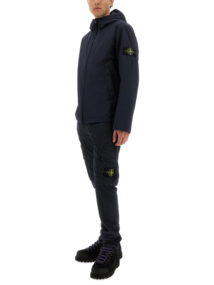 STONE ISLAND Hooded Nylon Jacket for Men