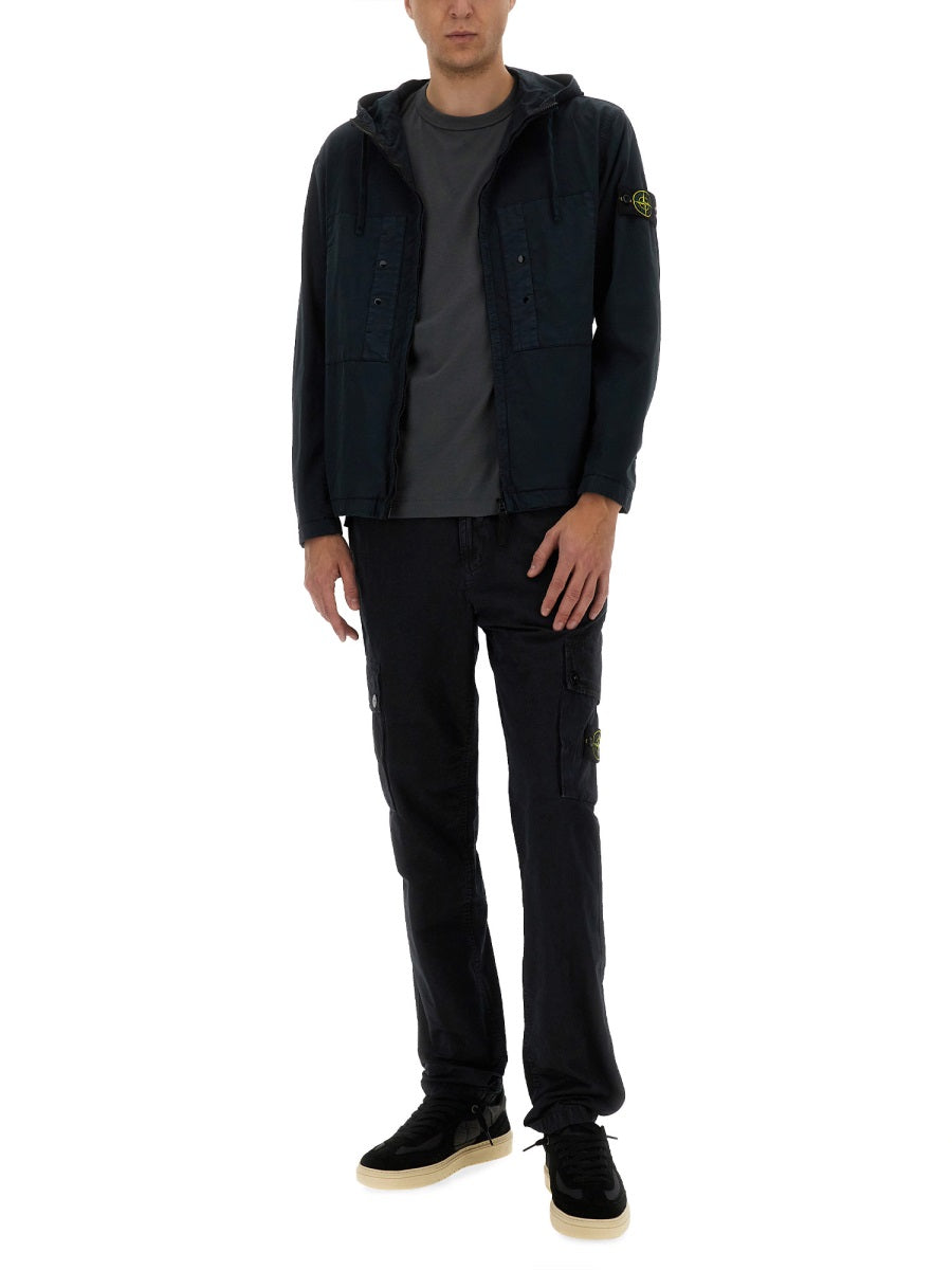 STONE ISLAND Cotton Blend Trench Coat for Men