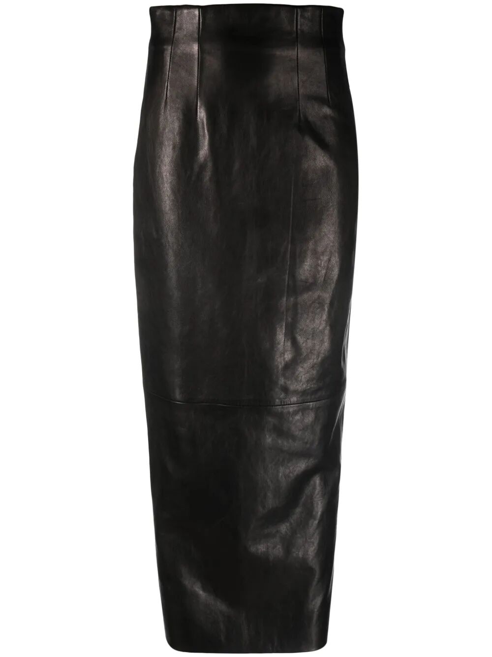 KHAITE Mini Leather Loxley Skirt
