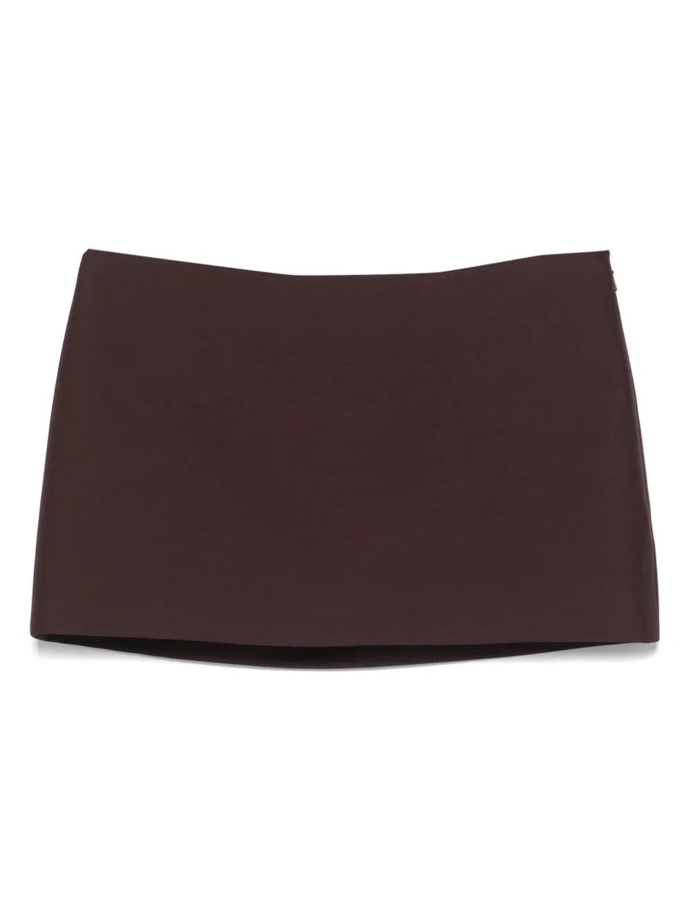 KHAITE Regular Fit Mini Skirt