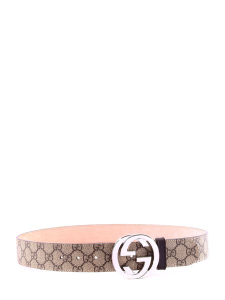 GUCCI GG Supreme Fabric Belt with GG Buckle