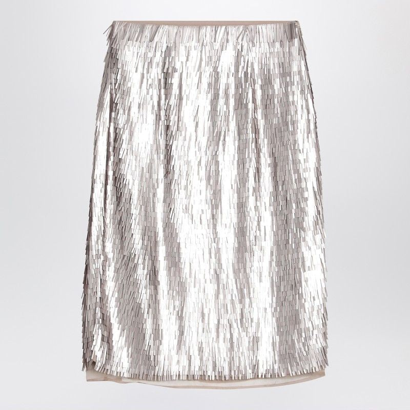 RÓHE Sequin Pencil Skirt with Front Slit